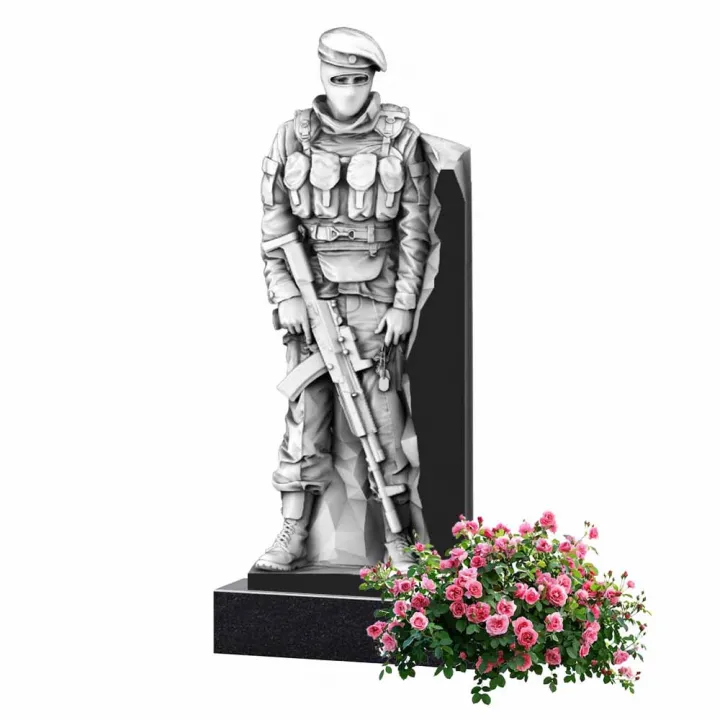 Памятник из гранита черного цвета 1200\600\80 мм. № 033, арт. 01241