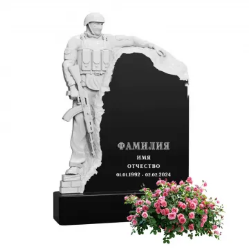 Памятник из гранита черного цвета 1200\600\80 мм. № 016, арт. 01250