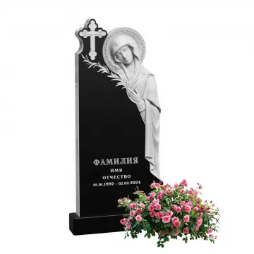 Памятник из гранита черного цвета 1200\600\80 мм. № 023, арт. 01288