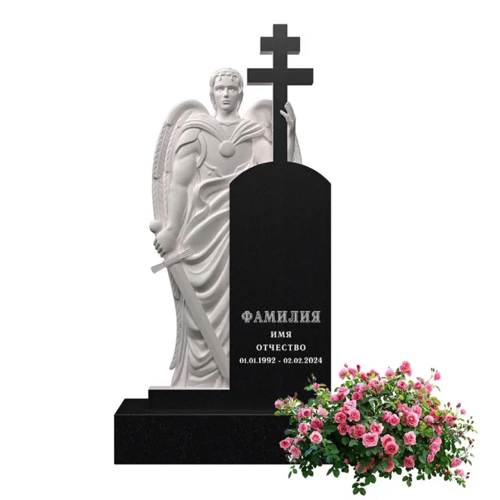Памятник из гранита черного цвета 1200\600\80 мм. № 084, арт. 01293