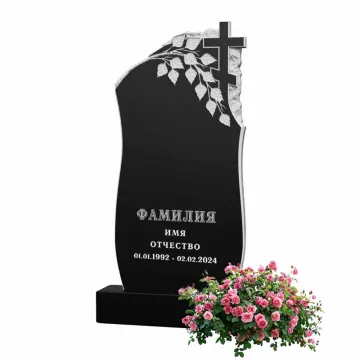 Памятник из гранита черного цвета 1000\500\70 мм. № 017, арт. 01300