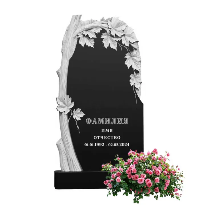 Памятник из гранита черного цвета 1000\500\70 мм. № 023, арт. 01314