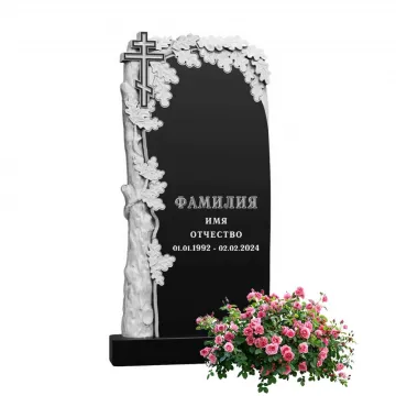 Памятник из гранита черного цвета 1000\500\70 мм. № 026, арт. 01316