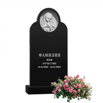 Памятник из гранита черного цвета 1000\500\70 мм. № 013, арт. 01333