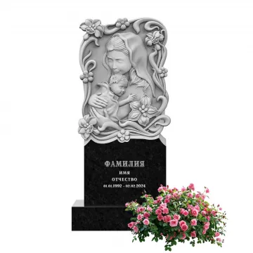 Памятник из гранита черного цвета 1000\500\70 мм. № 032, арт. 01340