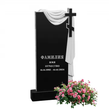Памятник из гранита черного цвета 1000\500\70 мм. № 014, арт. 01368