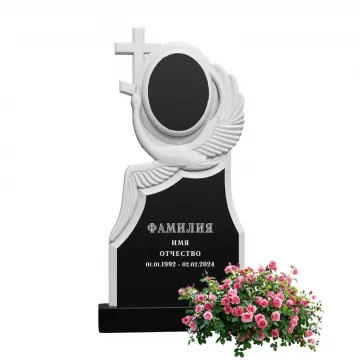 Памятник из гранита черного цвета 1000\500\70 мм. № 005, арт. 01393