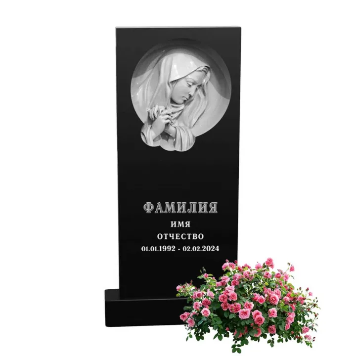 Памятник из гранита черного цвета 1000\500\70 мм. № 026, арт. 01446