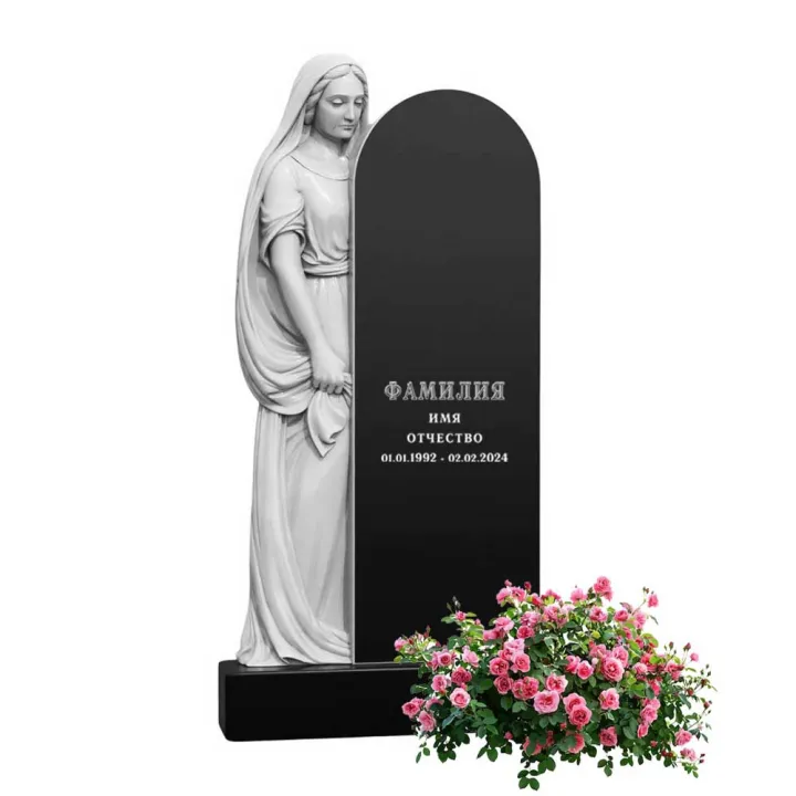 Памятник из гранита черного цвета 1000\500\70 мм. № 027, арт. 01447