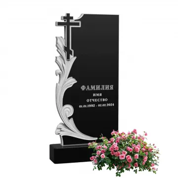Памятник из гранита черного цвета 900\450\60 мм. № 003, арт. 01550
