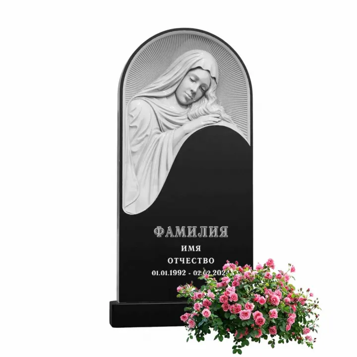 Памятник из гранита черного цвета 1200\600\80 мм. № 009, арт. 01560