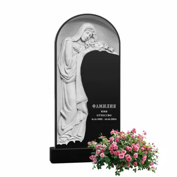 Памятник из гранита черного цвета 1200\600\80 мм. № 007, арт. 01562