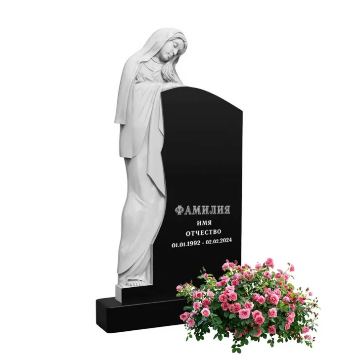 Памятник из гранита черного цвета 1200\600\80 мм. № 002, арт. 01564
