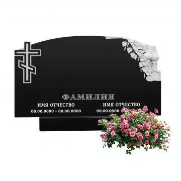 Памятник из гранита черного цвета 1000\500\70 мм. № 068, арт. 01591