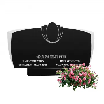 Памятник из гранита черного цвета 1000\500\70 мм. № 066, арт. 01592